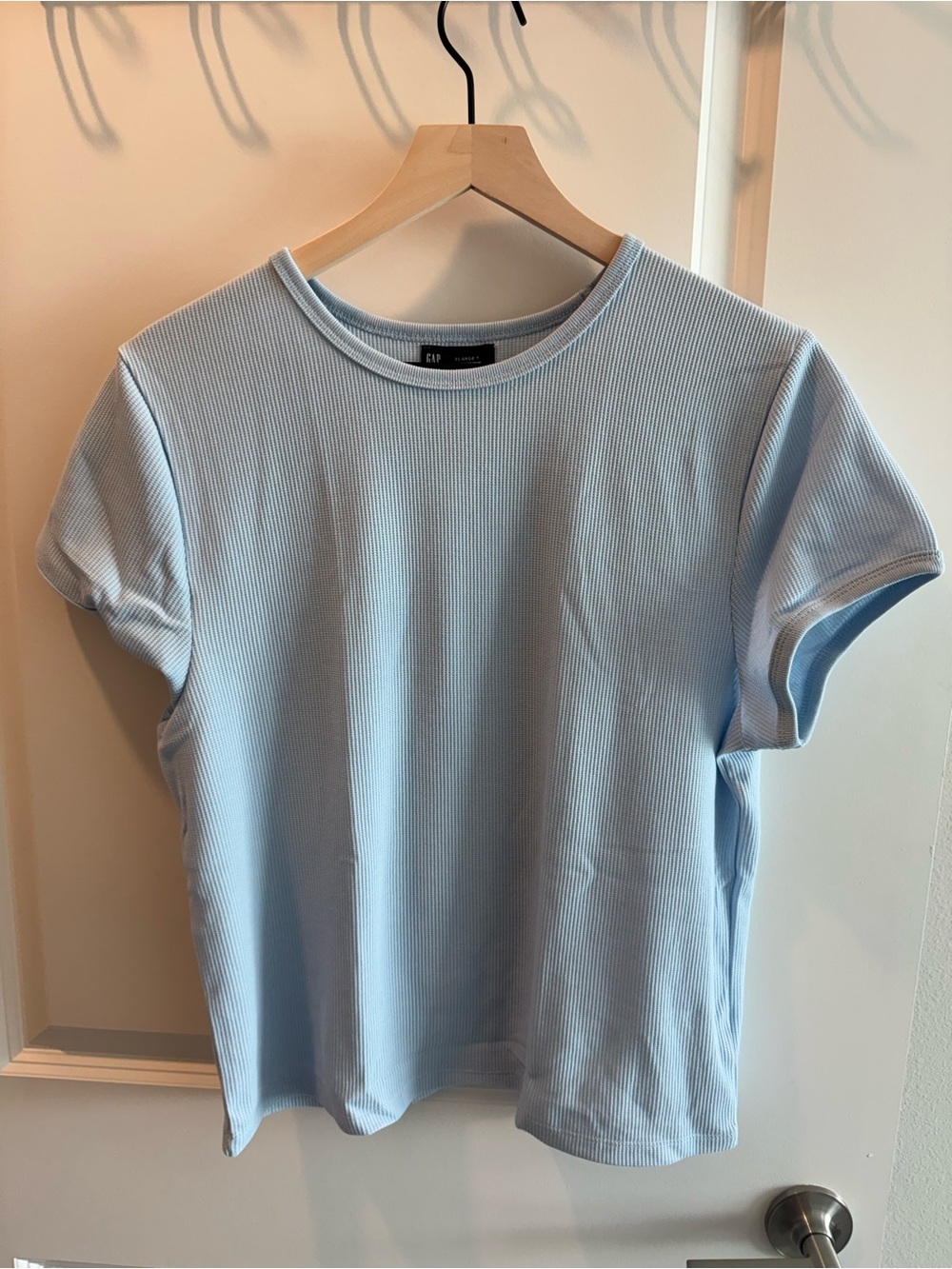 GAP Pale Blue Waffle Baby T-shirt